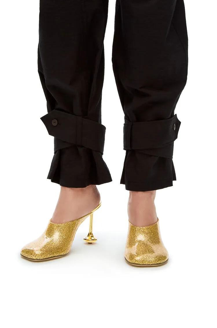 Glitter Finish Toy Mules