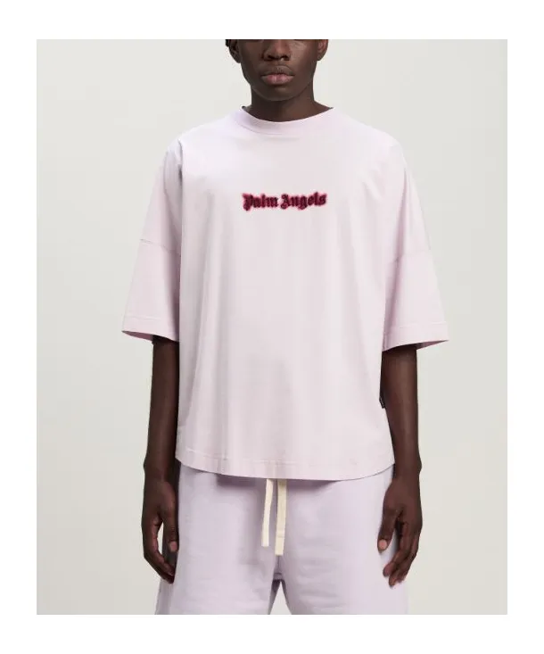Logo Embroidered Drop Shoulder T-Shirt