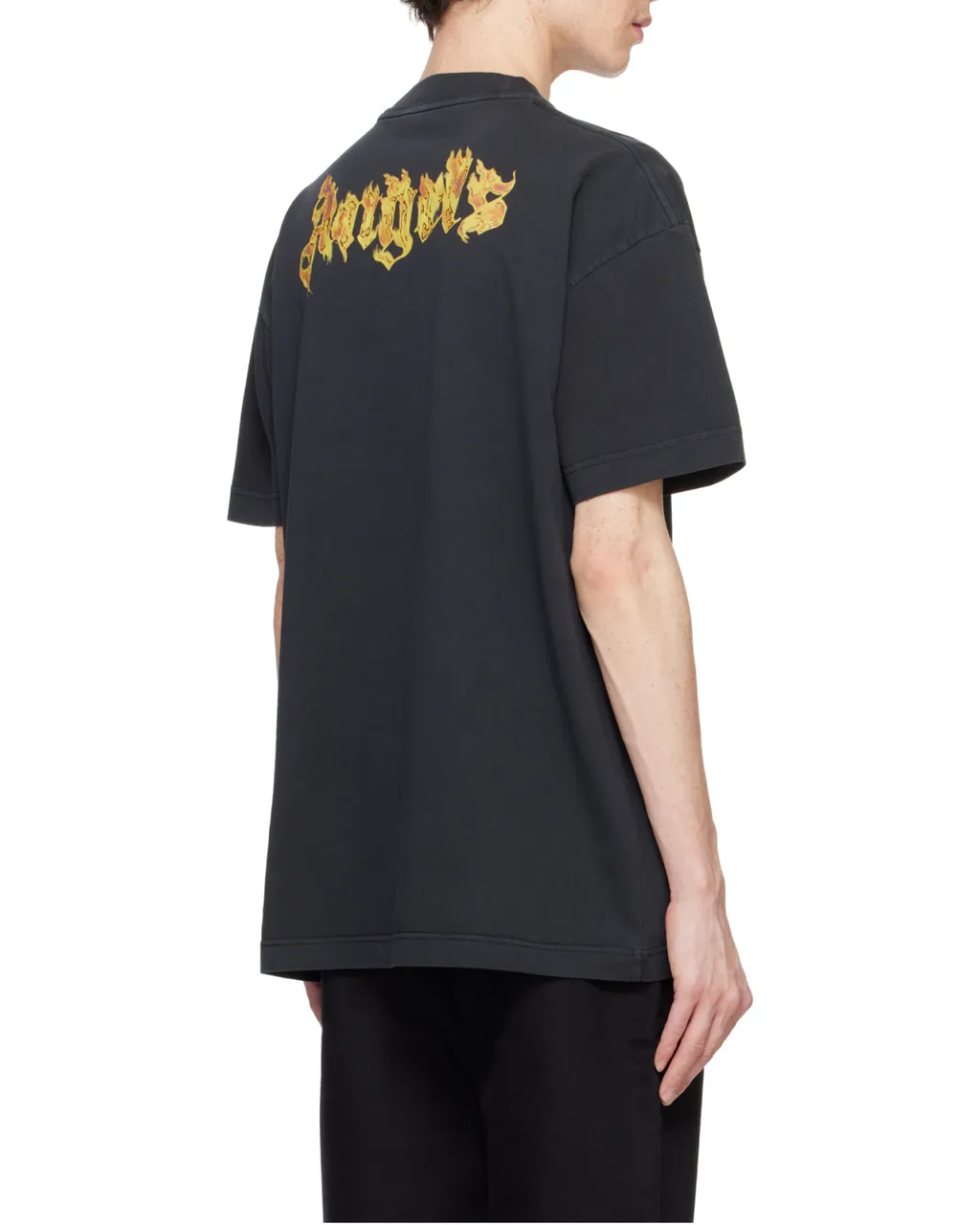 Burning Logo Printed Crewneck T-Shirt