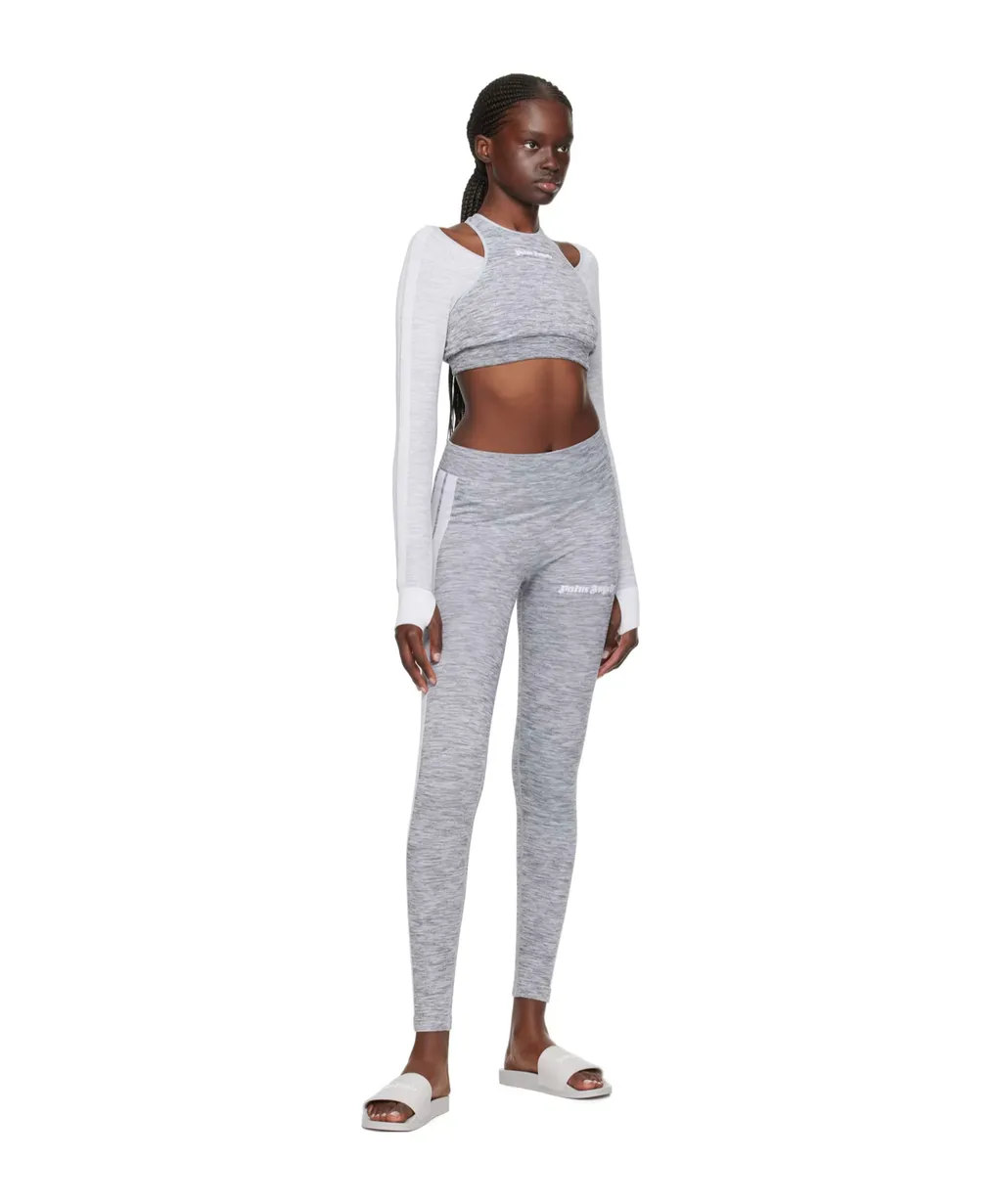 Logo Embroidered Cropped Layered Top