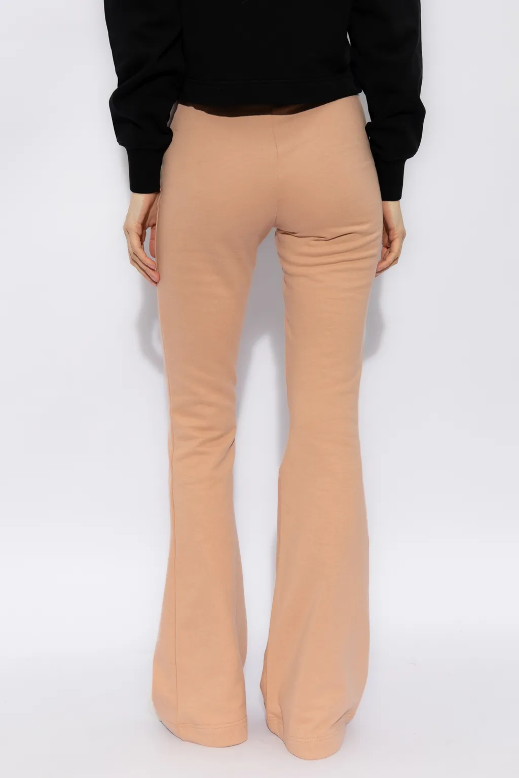 Logo Elastic Waistband Flared Track Pants