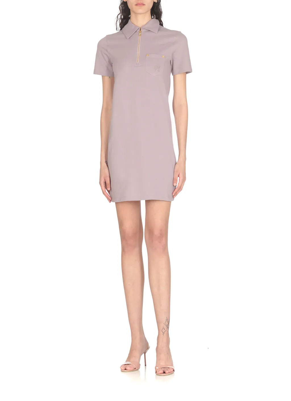 Logo Embroidered Mini Polo Dress