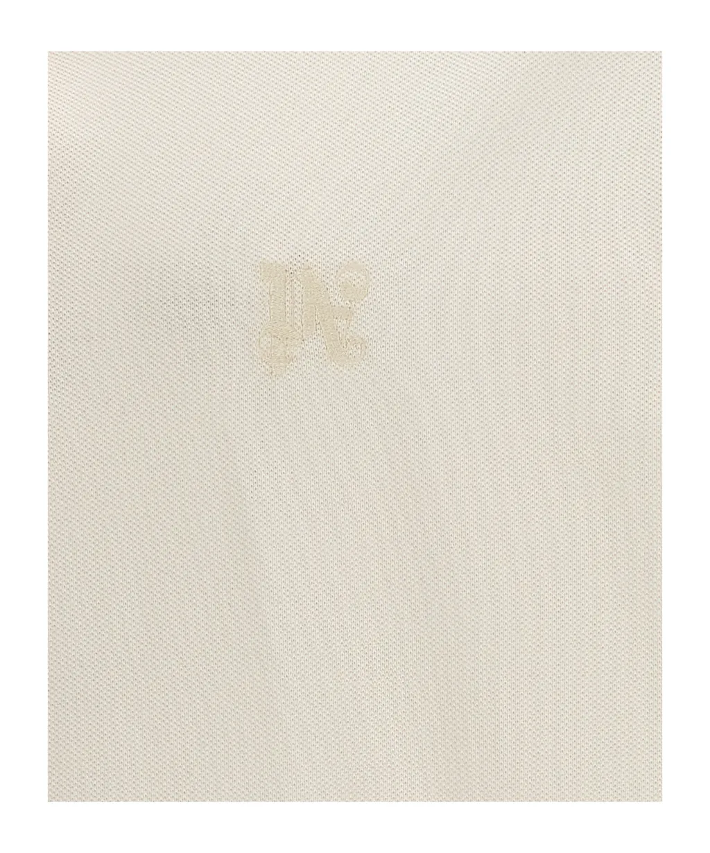 Monogram Embroidered Short-Sleeved Polo Shirt