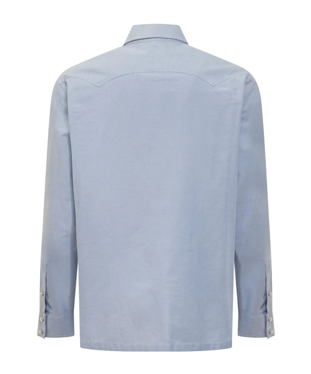 Monogram Embroidered Streight Hem Shirt