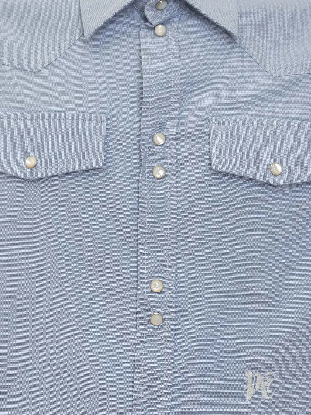 Monogram Embroidered Streight Hem Shirt