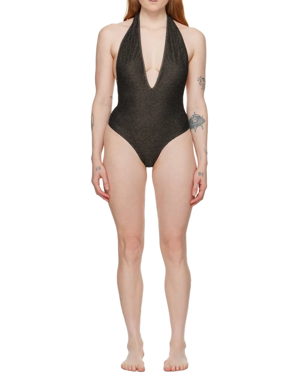 Open Back One Piece Swimsuit