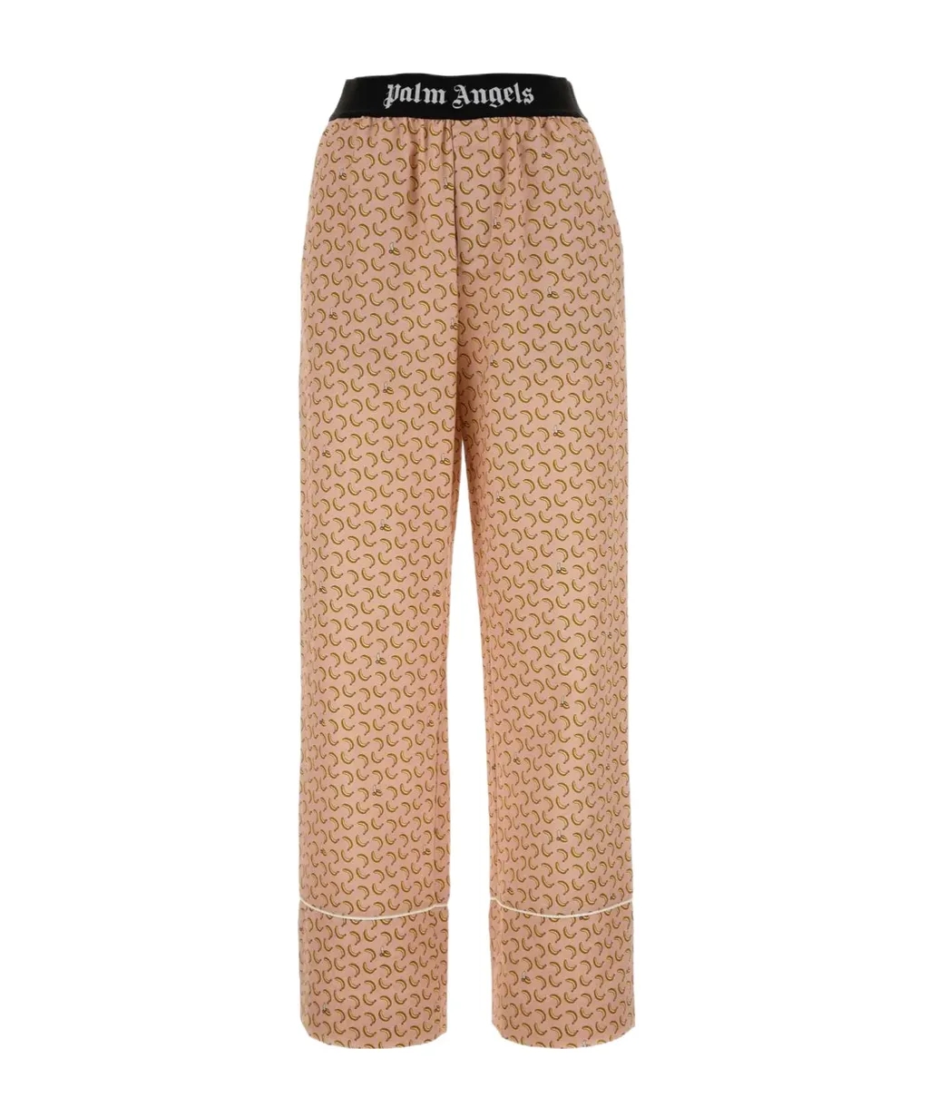 Logo Waistband Straight Leg Pants