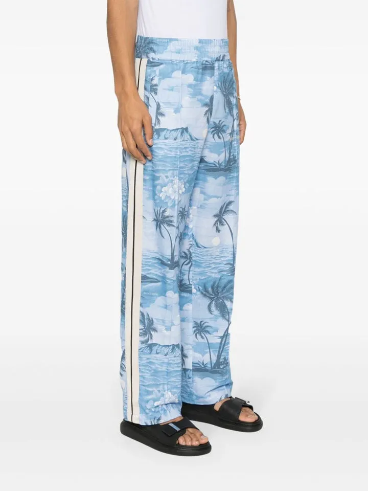 Island Printed Elastic Waist Trousers