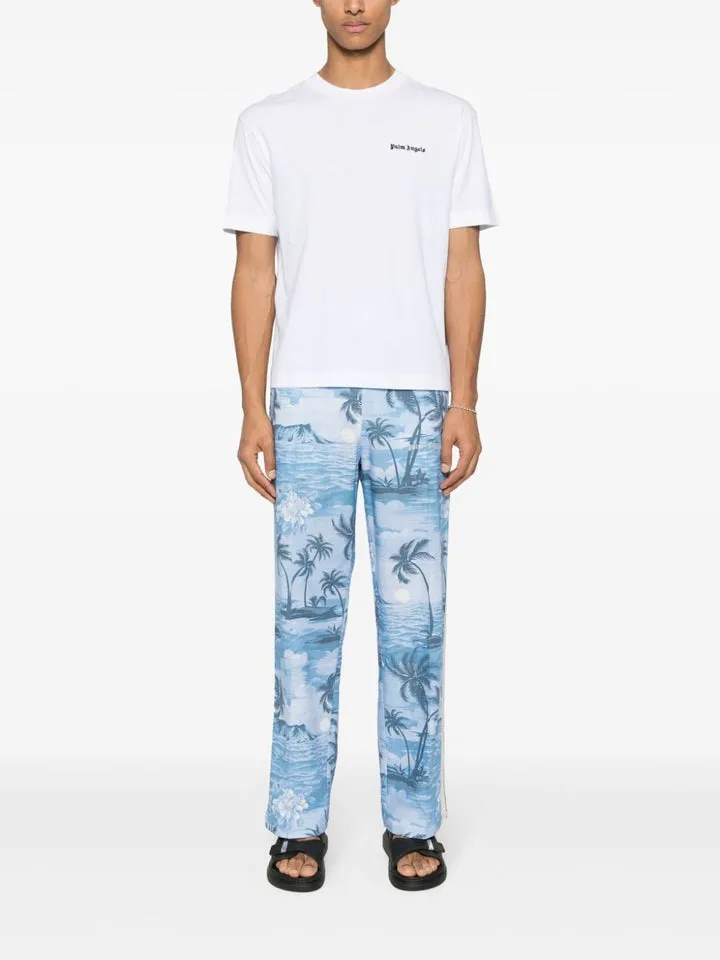 Island Printed Elastic Waist Trousers