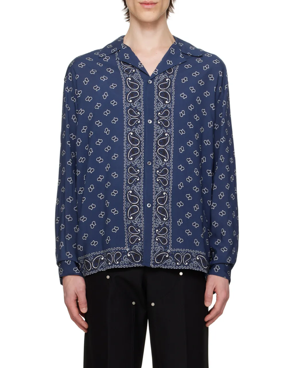 Paisley-Printed Buttoned Shirt