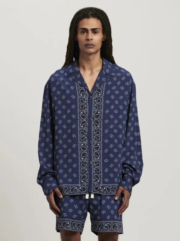 Paisley-Printed Buttoned Shirt