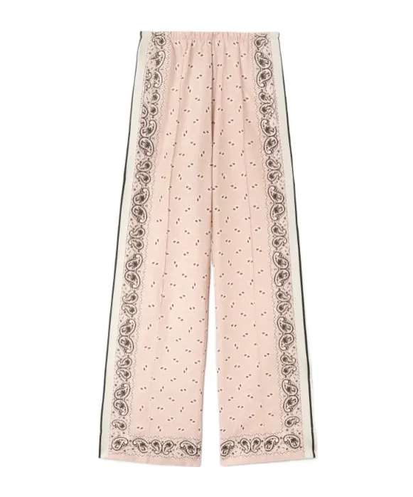 Paisley-Printed Side Stripe Detailed Trousers
