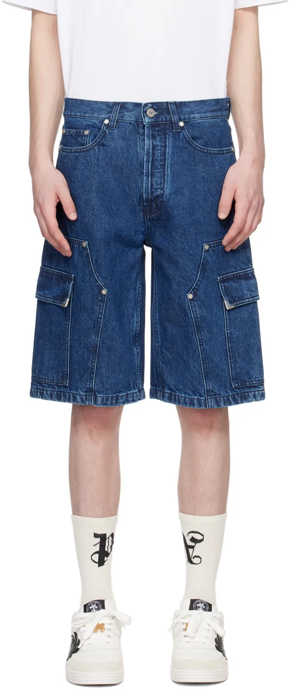 Panelled Denim Shorts