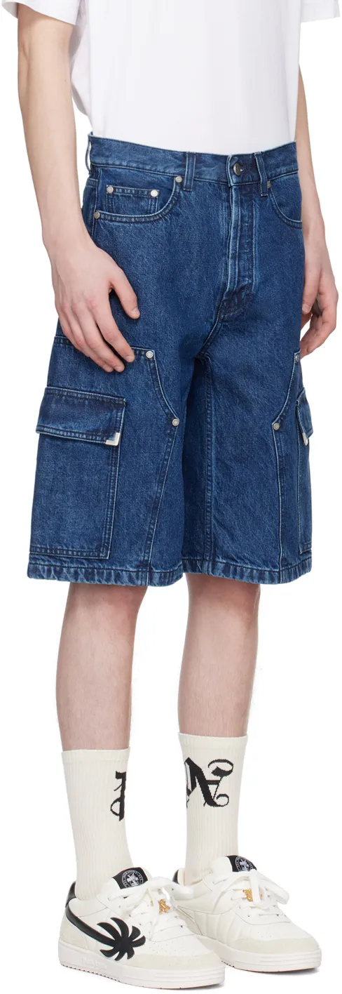Panelled Denim Shorts