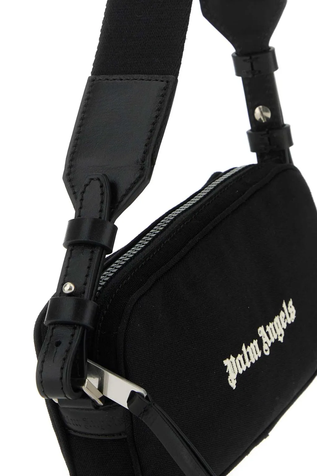 Monogram Embroidered Zipped Messenger Bag