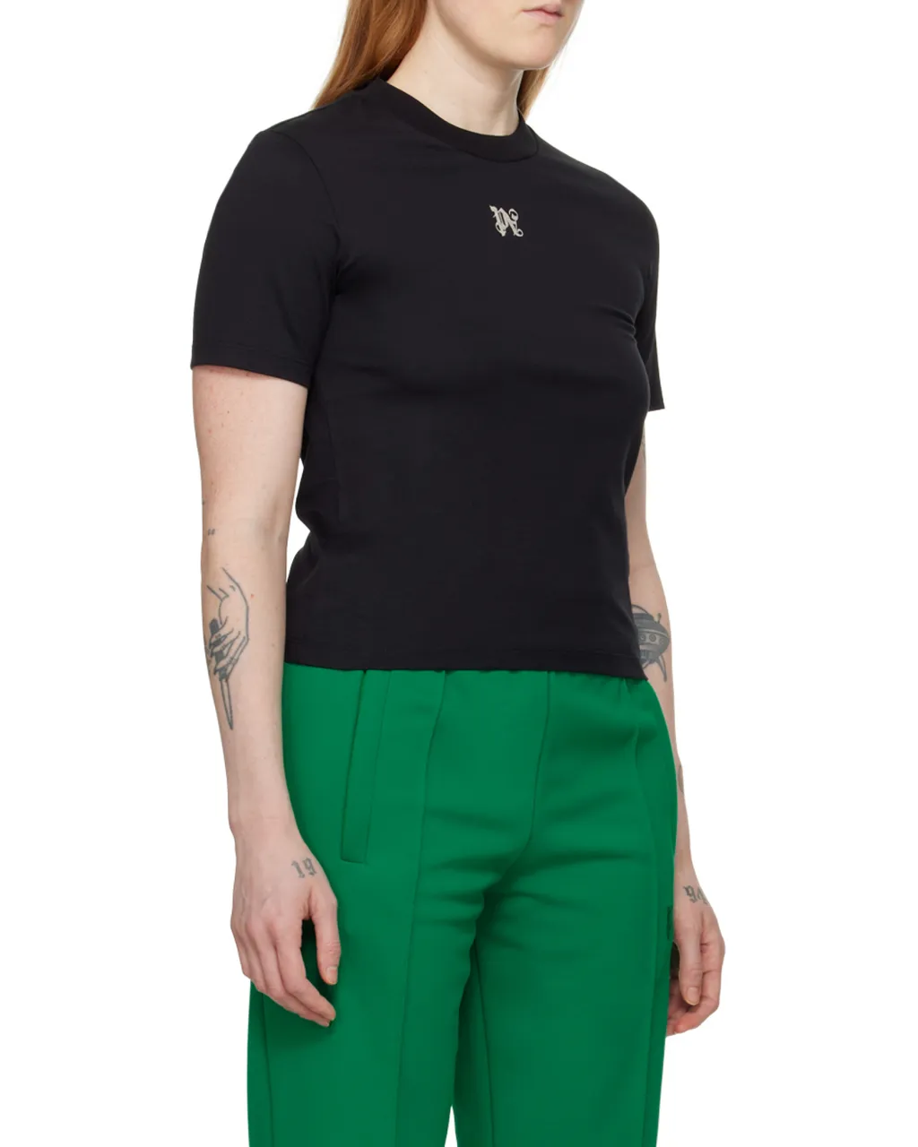 Pa Monogram Embroidered Crewneck T-Shirt