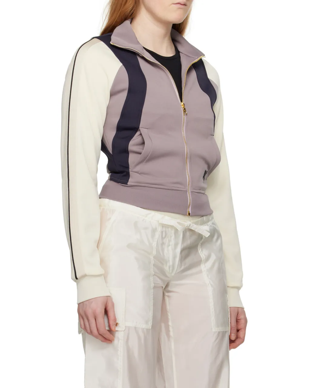 Pa Monogram Embroidered Colour-Blocked Track Jacket