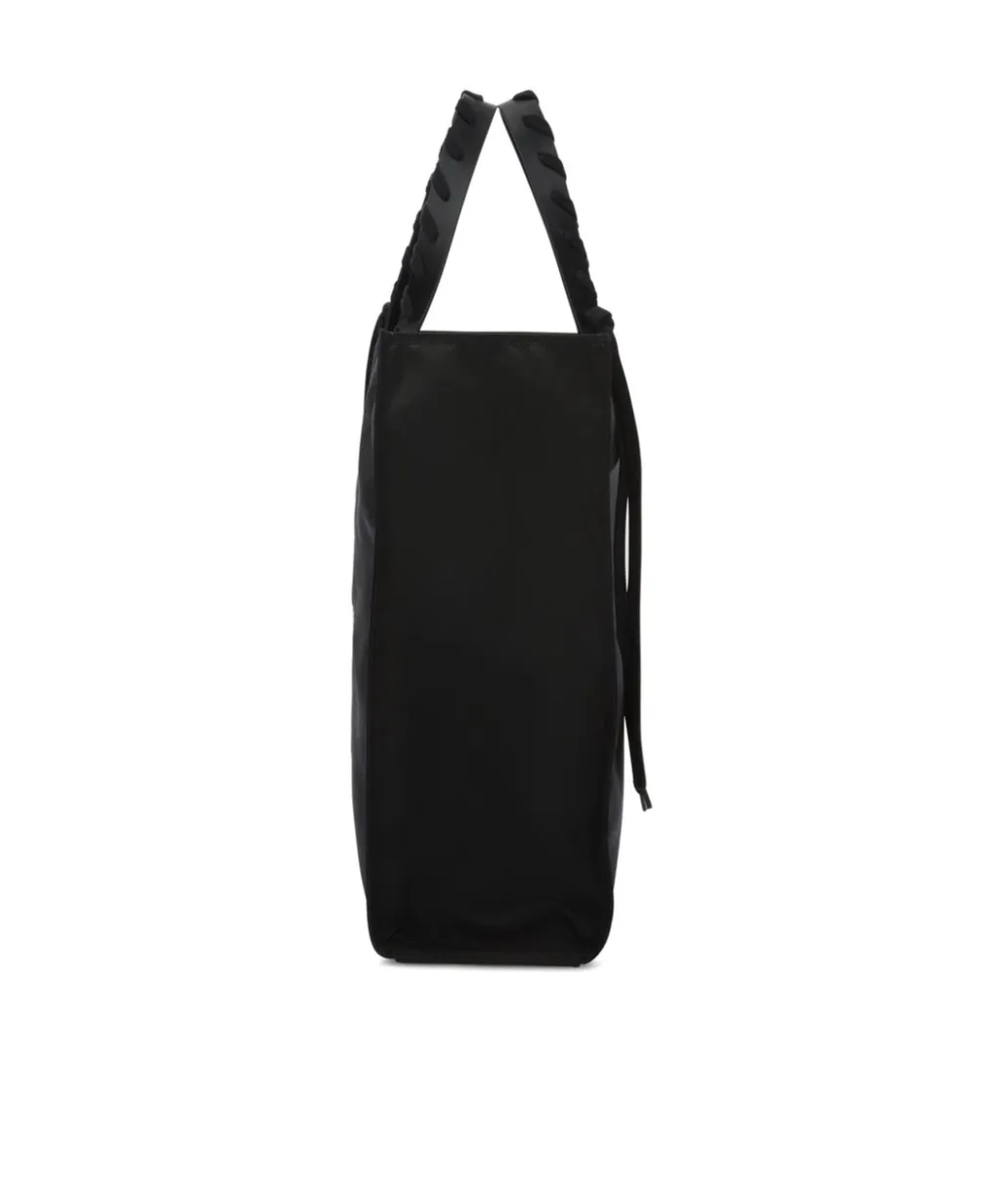 Logo Printed Lace-Up Detailed Tote Bag