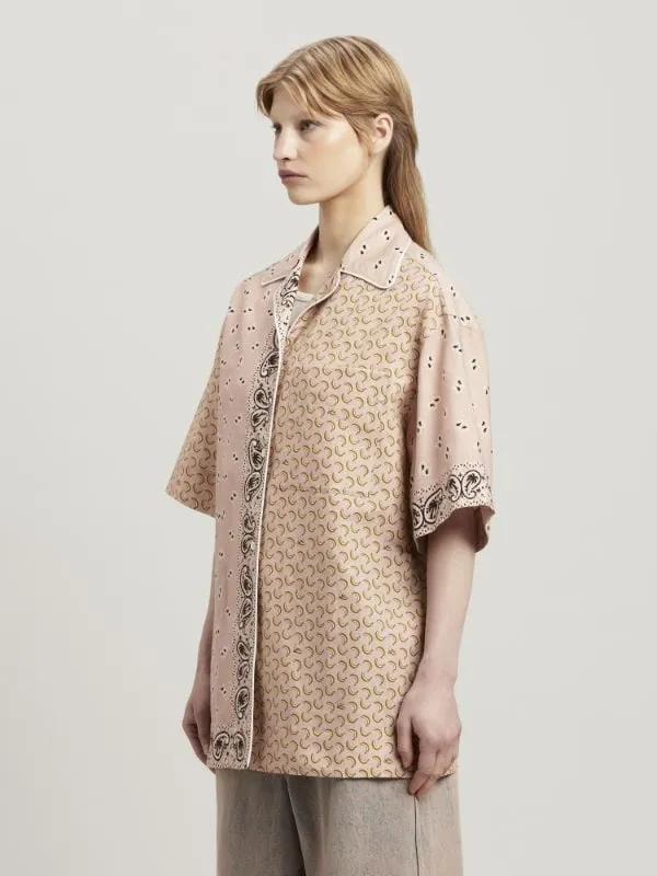 Paisley Printed Short-Sleeved Shirt