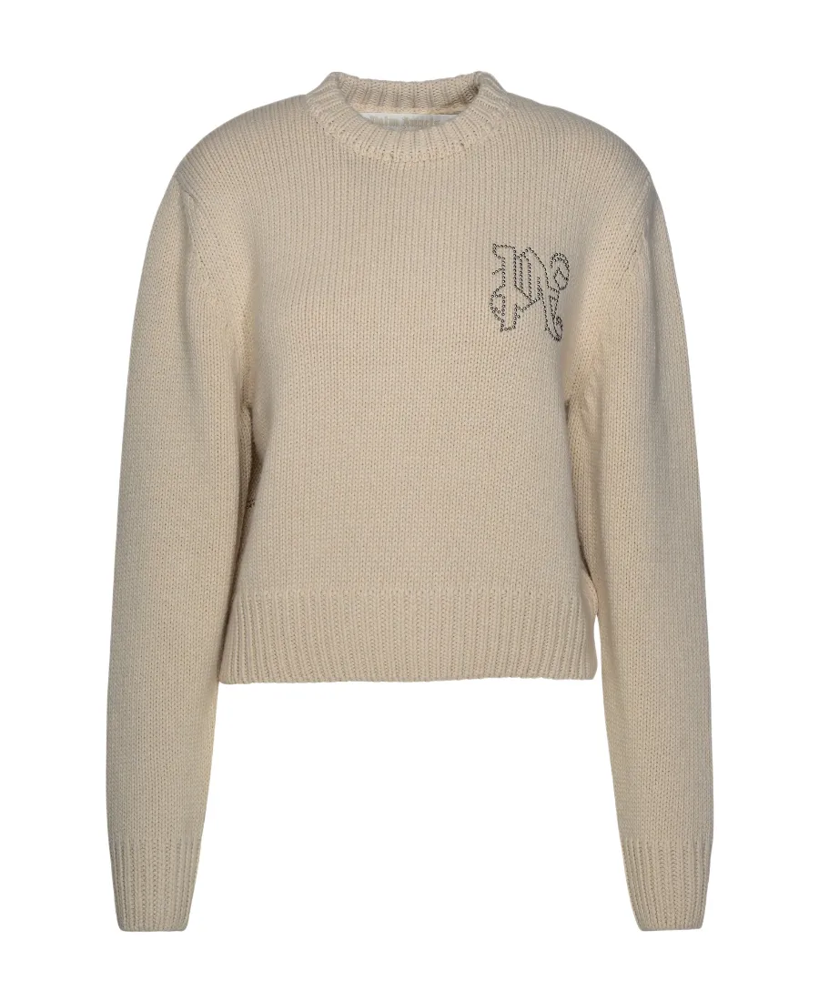Monogram Embellished Knitted Jumper