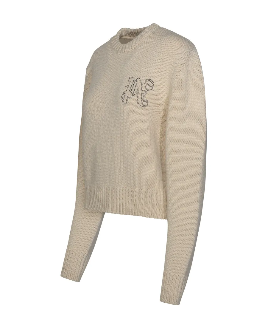 Monogram Embellished Knitted Jumper