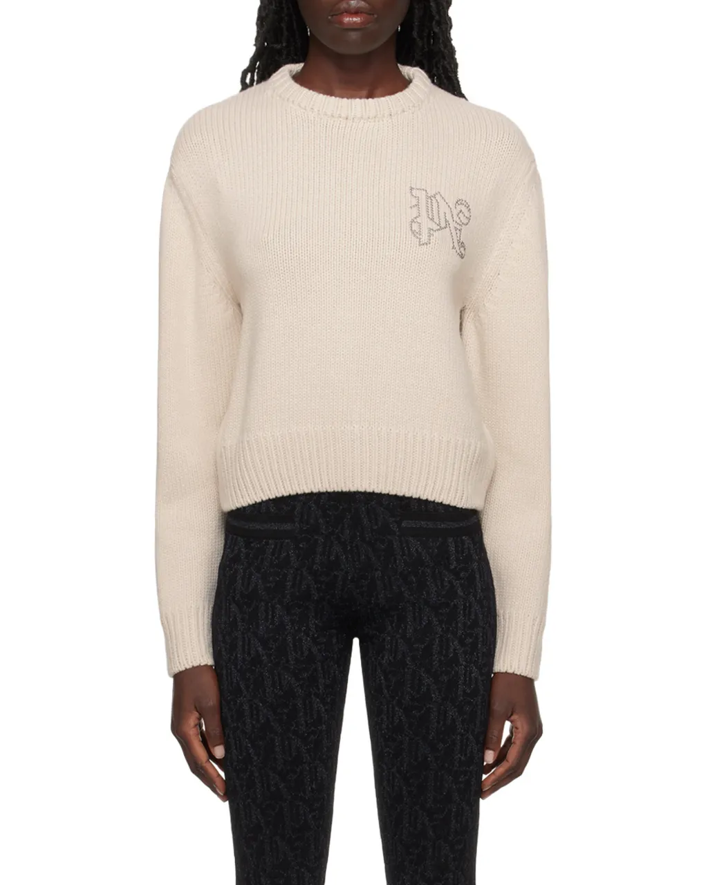 Monogram Embellished Knitted Jumper