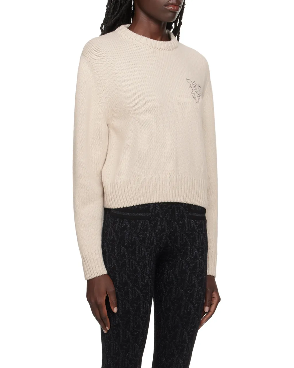 Monogram Embellished Knitted Jumper