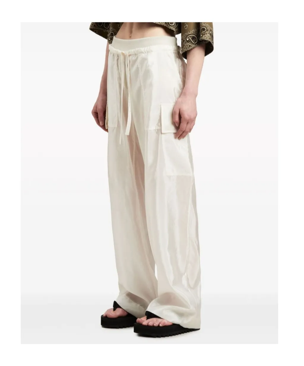 High-Shine Satin Parachute Trousers