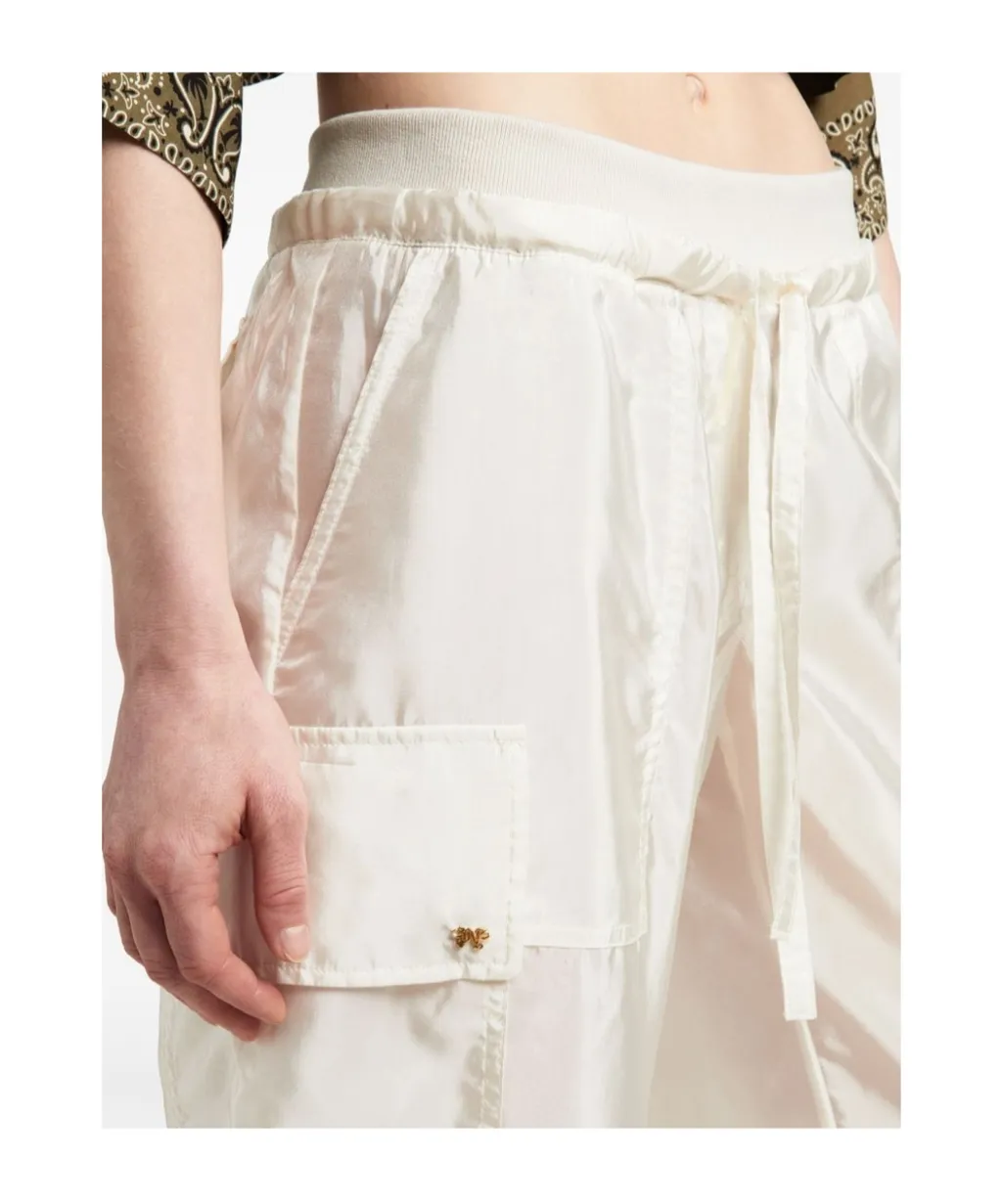 High-Shine Satin Parachute Trousers