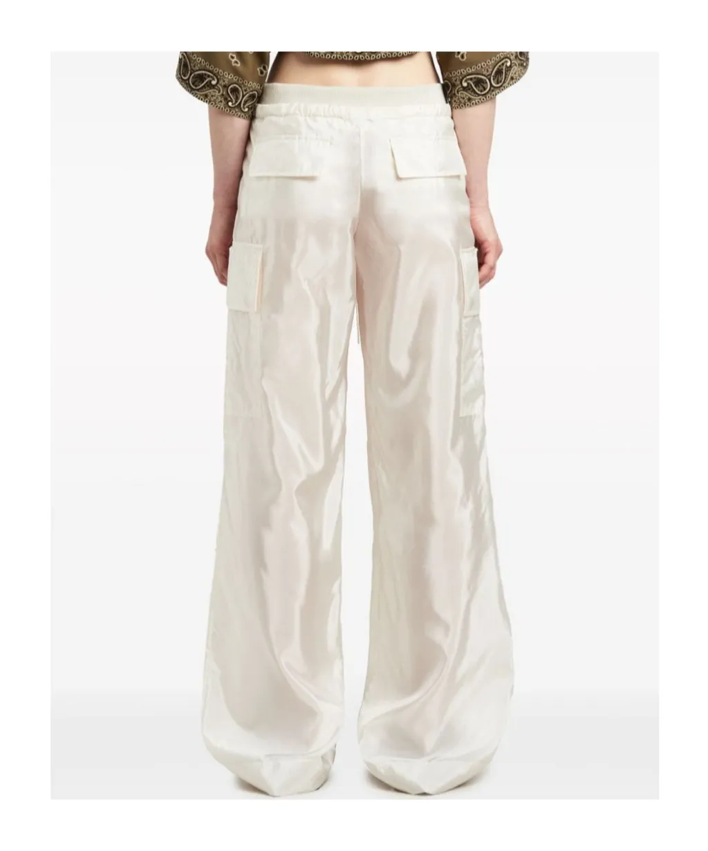 High-Shine Satin Parachute Trousers