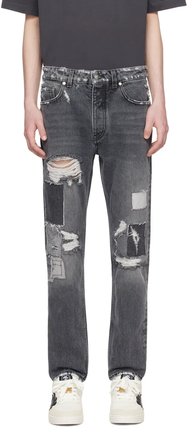 Ripped Detailed Straight Leg Jeans