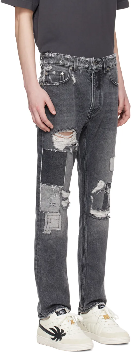 Ripped Detailed Straight Leg Jeans