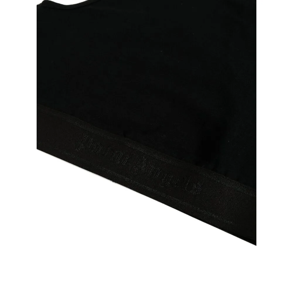 Logo-Tape Racerback Cropped Bralette