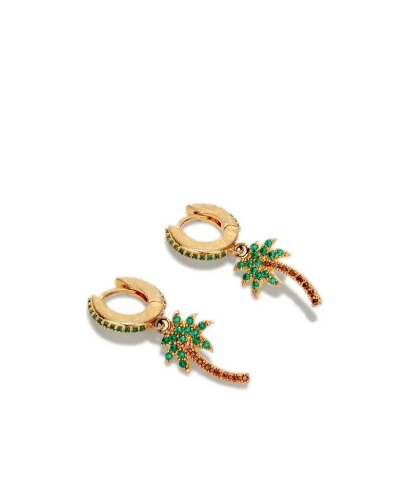 Palm Tree Hoop Earrings
