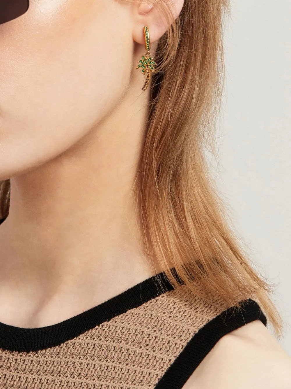 Palm Tree Hoop Earrings