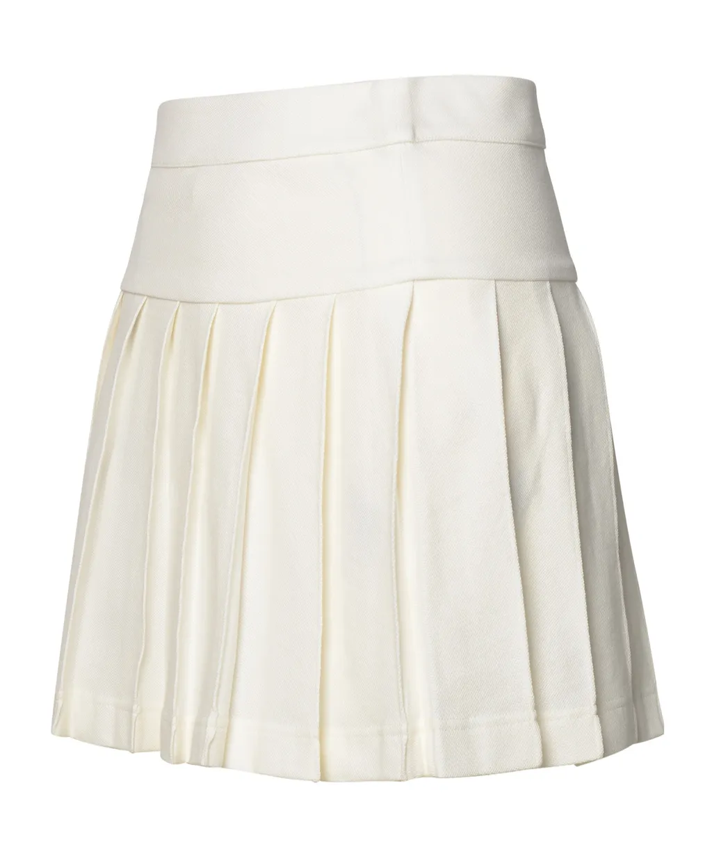 Monogram-Embroidered Low-Rise Mini Skirt