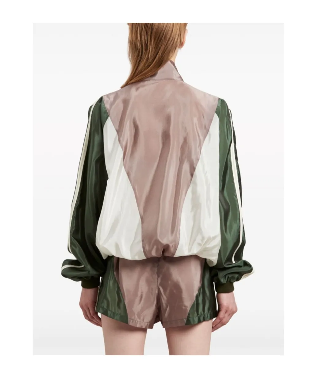Pa Monogram Embroidered Funnel Neck Jacket