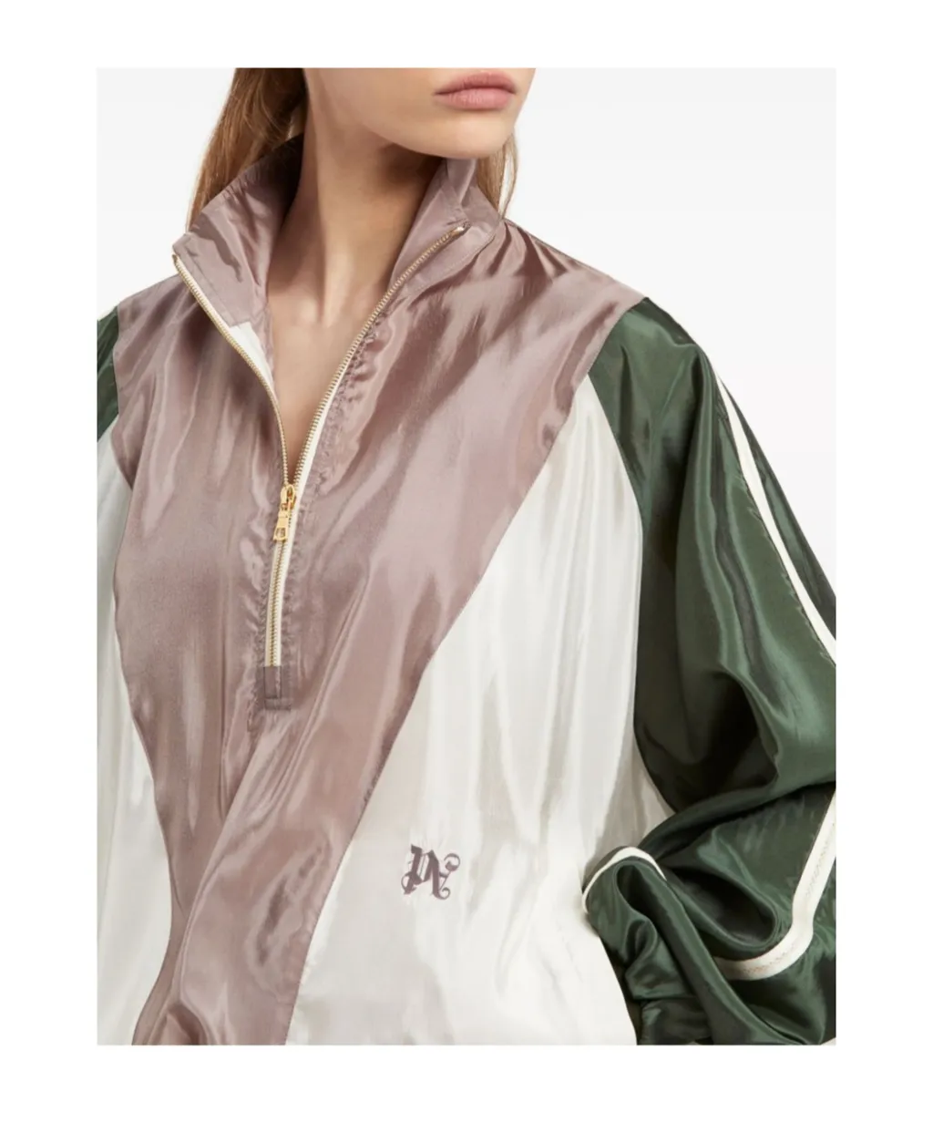 Pa Monogram Embroidered Funnel Neck Jacket