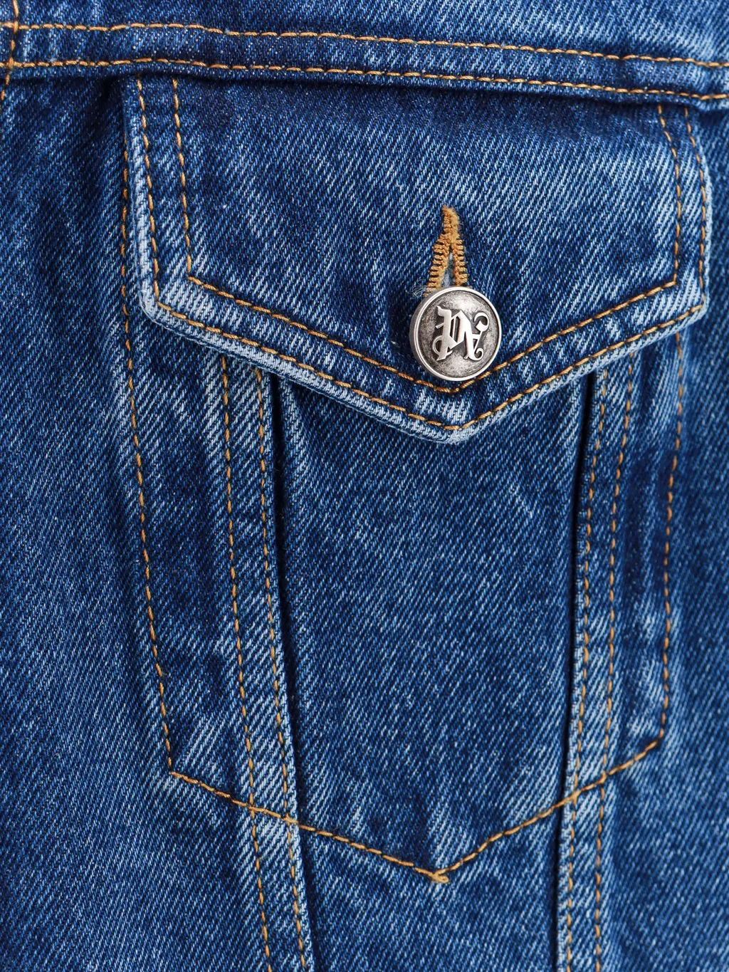 Monogram Detailed Denim Jacket