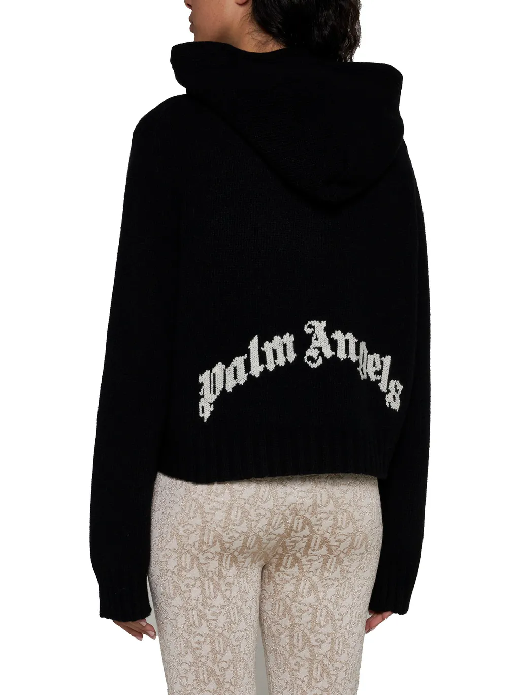 Logo Embroidered Knitted Hoodie