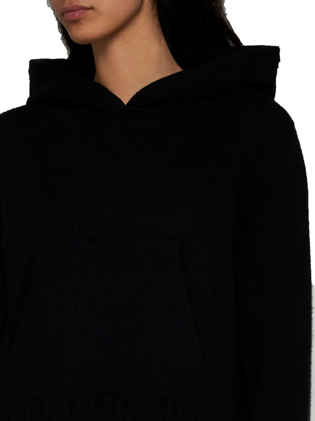 Logo Embroidered Knitted Hoodie