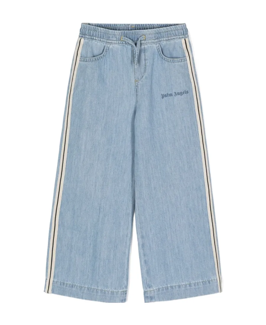 Drawstring Wide Leg Jeans