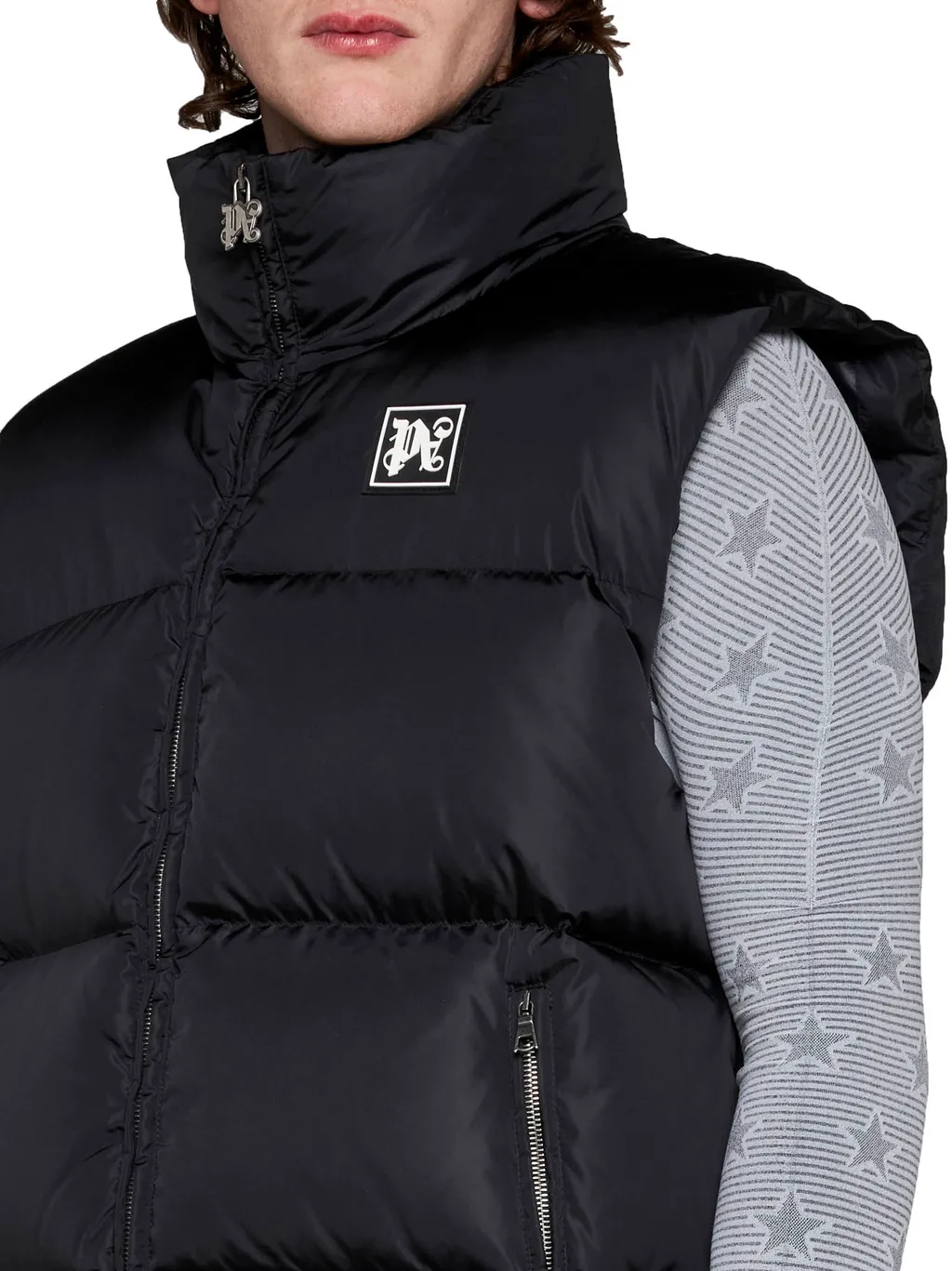 Logo Patch Padded Vest