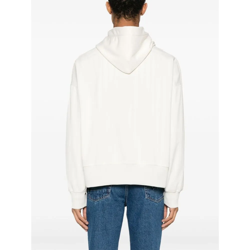Monogram-Embroidered Drop Shoulder Track Hoodie