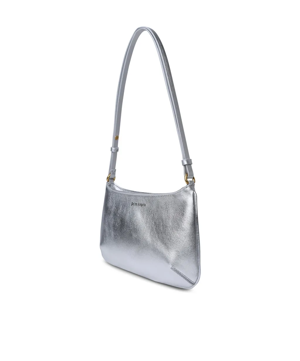 Logo Lettering Metallic Effect Shoulder Bag