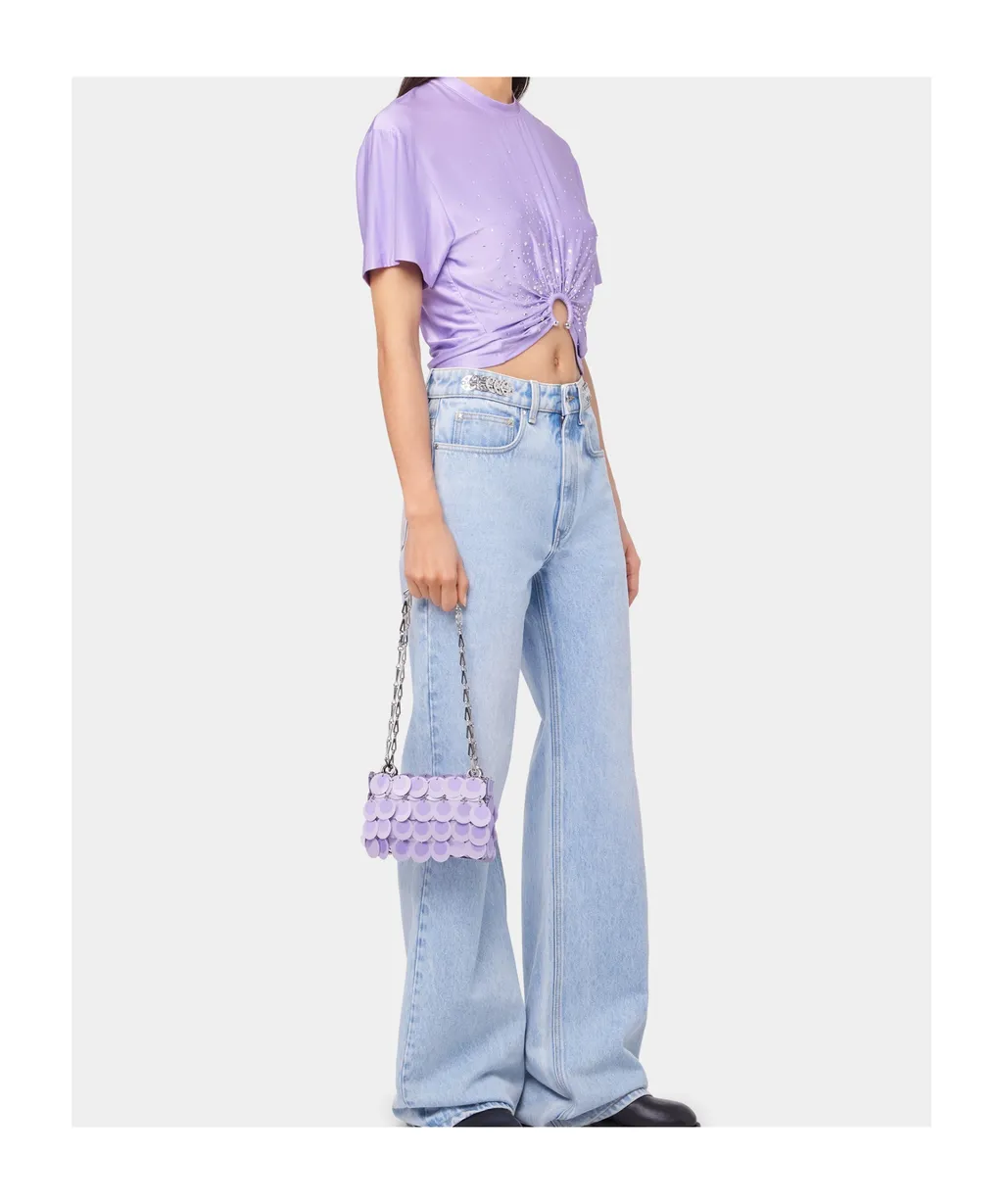 Piercing Embellished Cropped T-Shirt