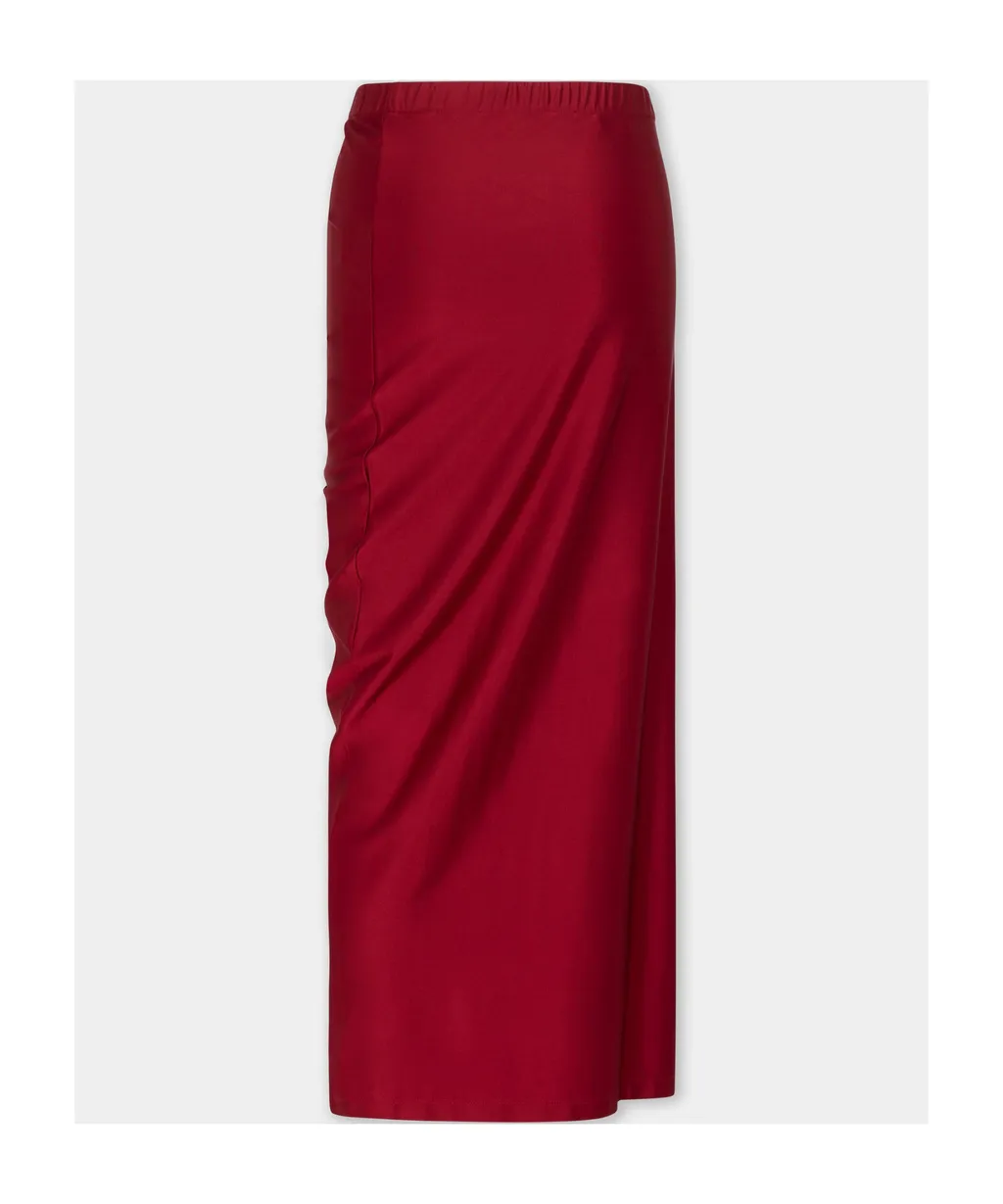 Jersey Gathered Maxi Skirt
