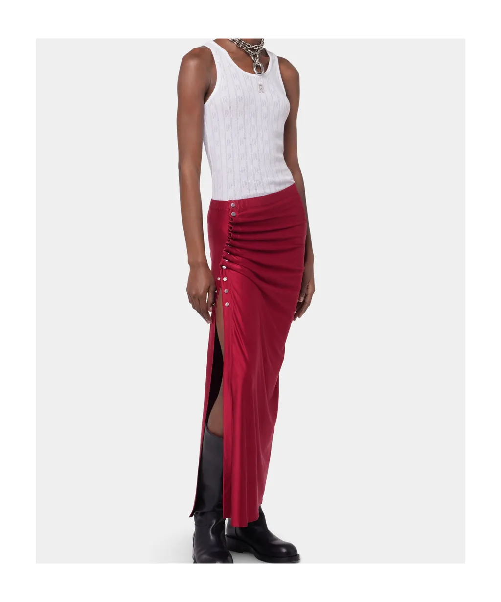 Jersey Gathered Maxi Skirt