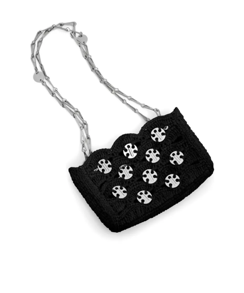Sparkle Disc-Link Detailed Shoulder Bag