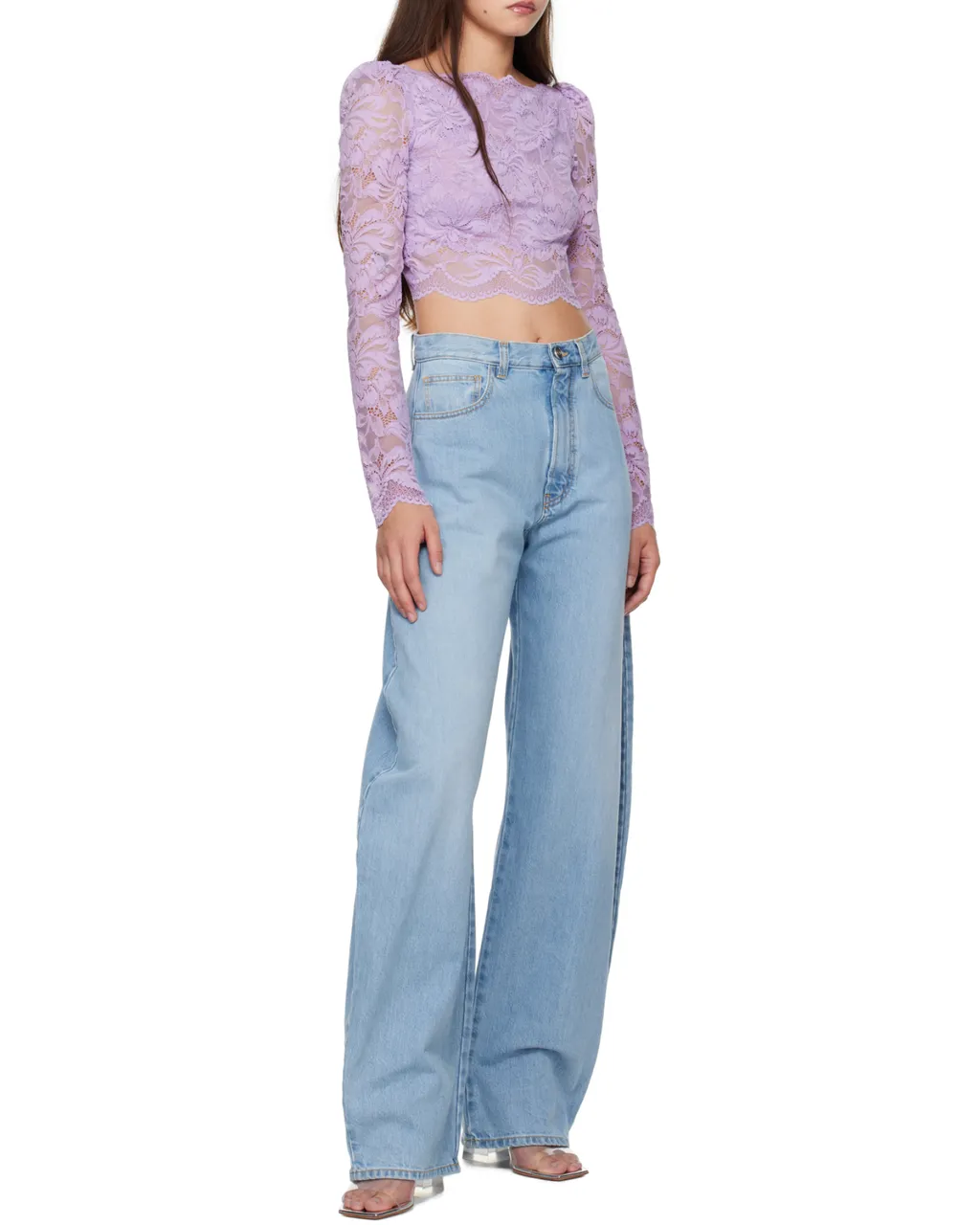 Lace Lavender Crop Top